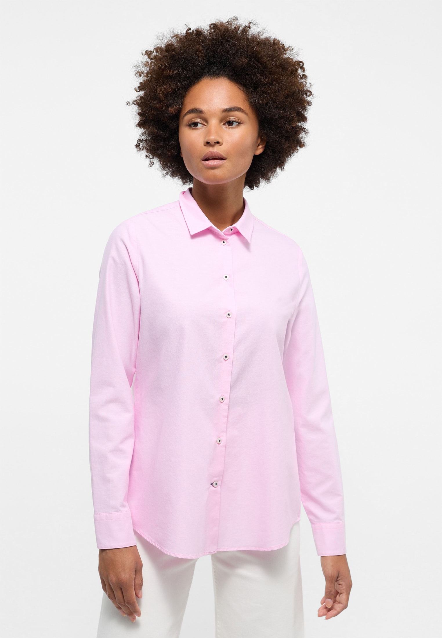 Oxford Shirt 2BL04242-15-11-38-1/1 Langarm | | rosa in 38 unifarben Bluse rosa | 