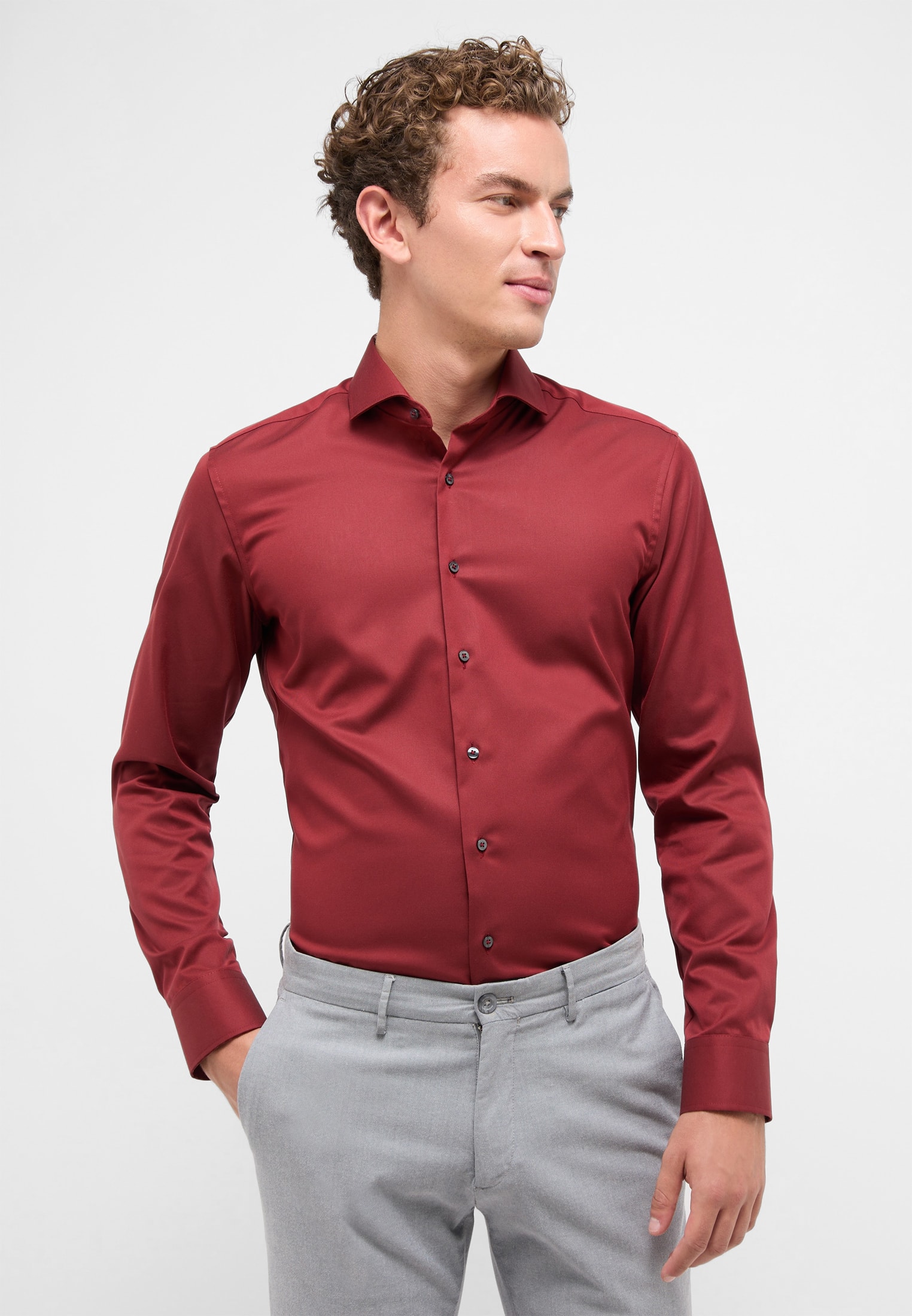 Dark red 2024 plain shirt