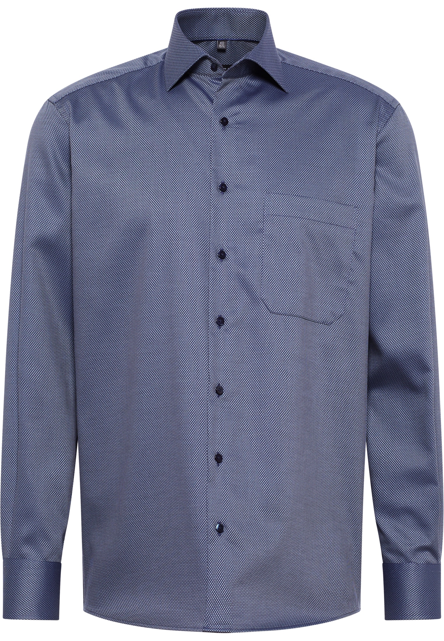 COMFORT FIT Shirt in steel grey structured