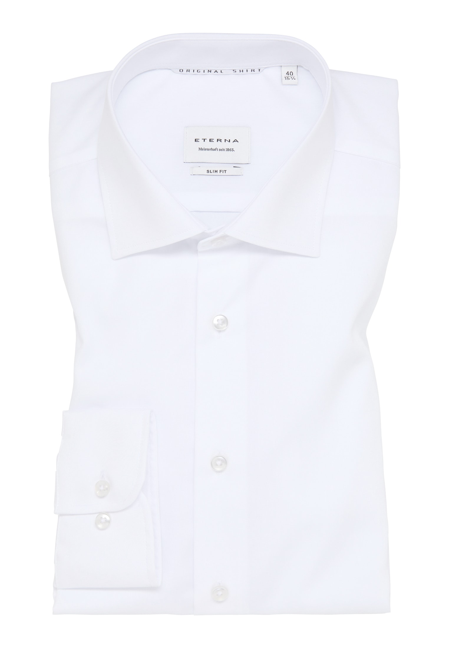 | | Shirt | Langarm weiß in | FIT unifarben 1SH12598-00-01-40-1/1 Original weiß SLIM 40
