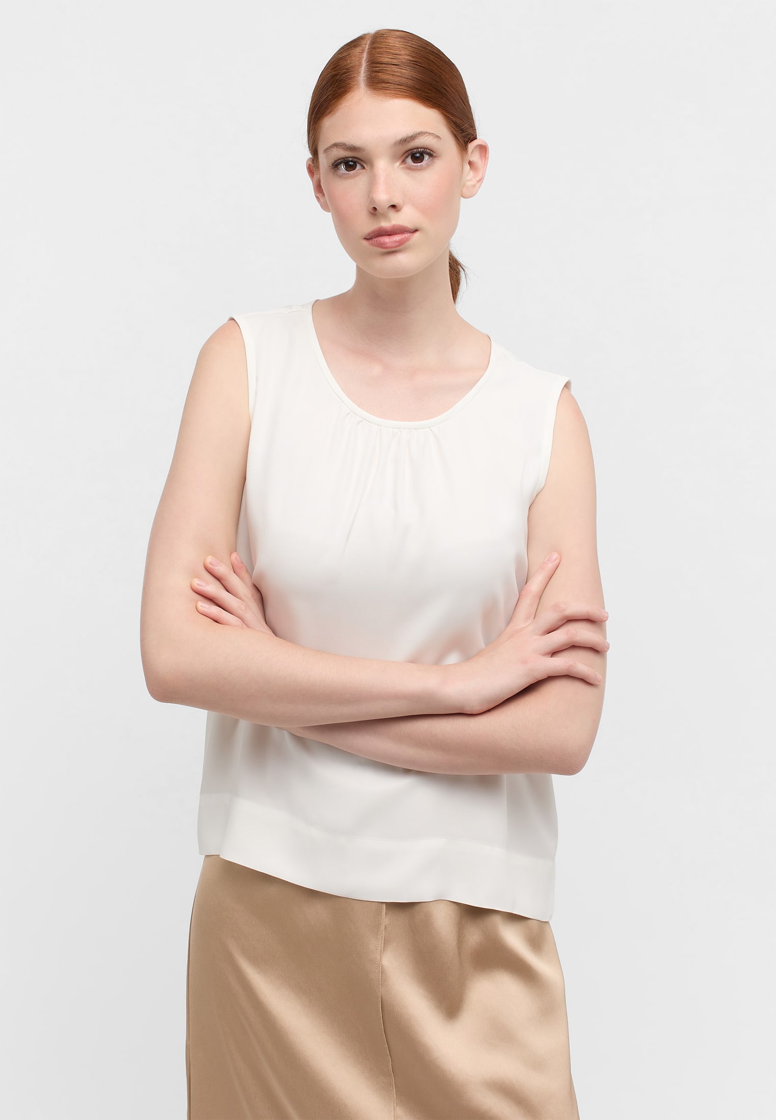 | | unifarben | Bluse 36 off-white 2BL04345-00-02-36-sl | in Shirt ohne Arm Viscose off-white