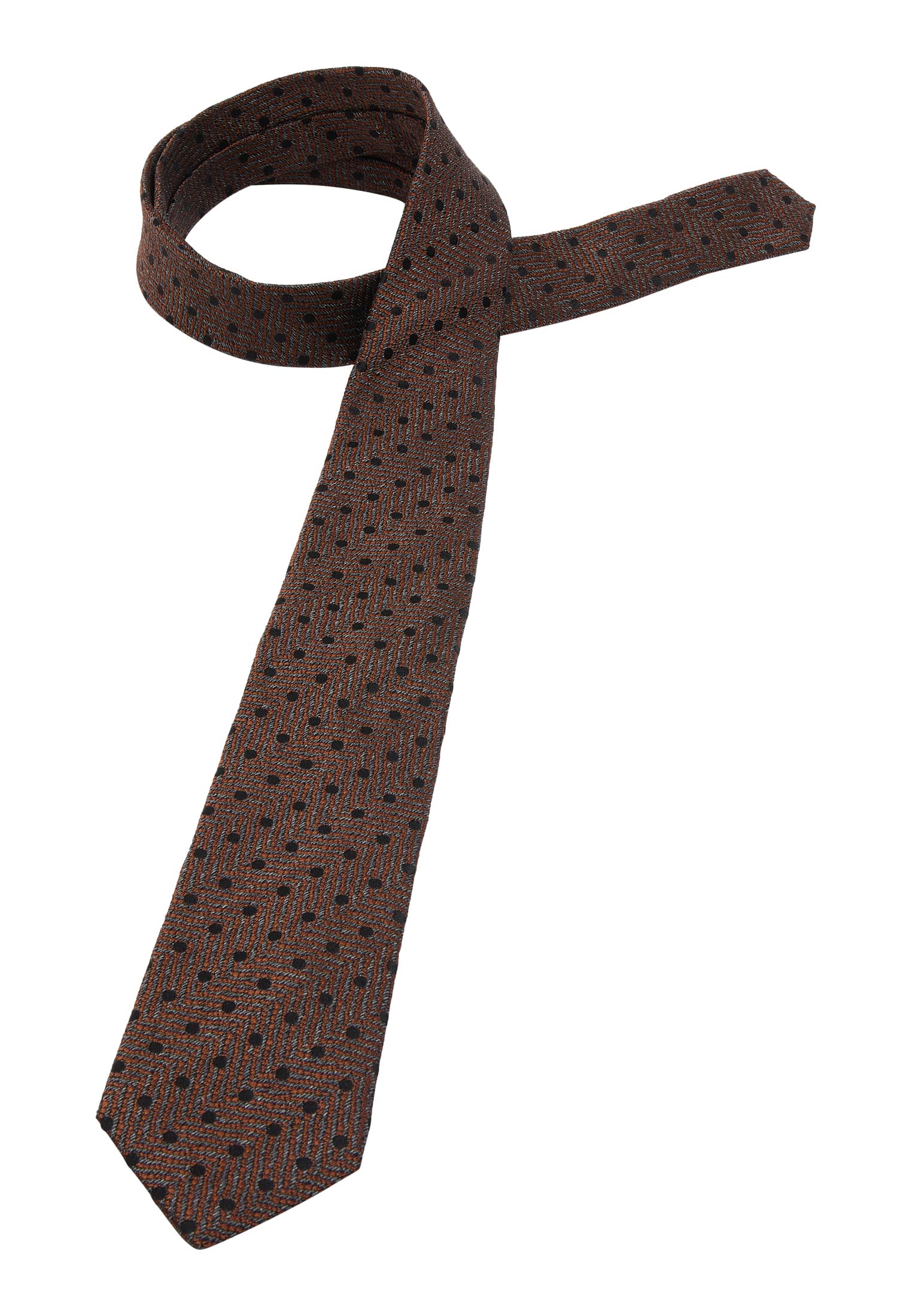 Krawatte in braun | 142 | braun strukturiert | 1AC01933-02-91-142
