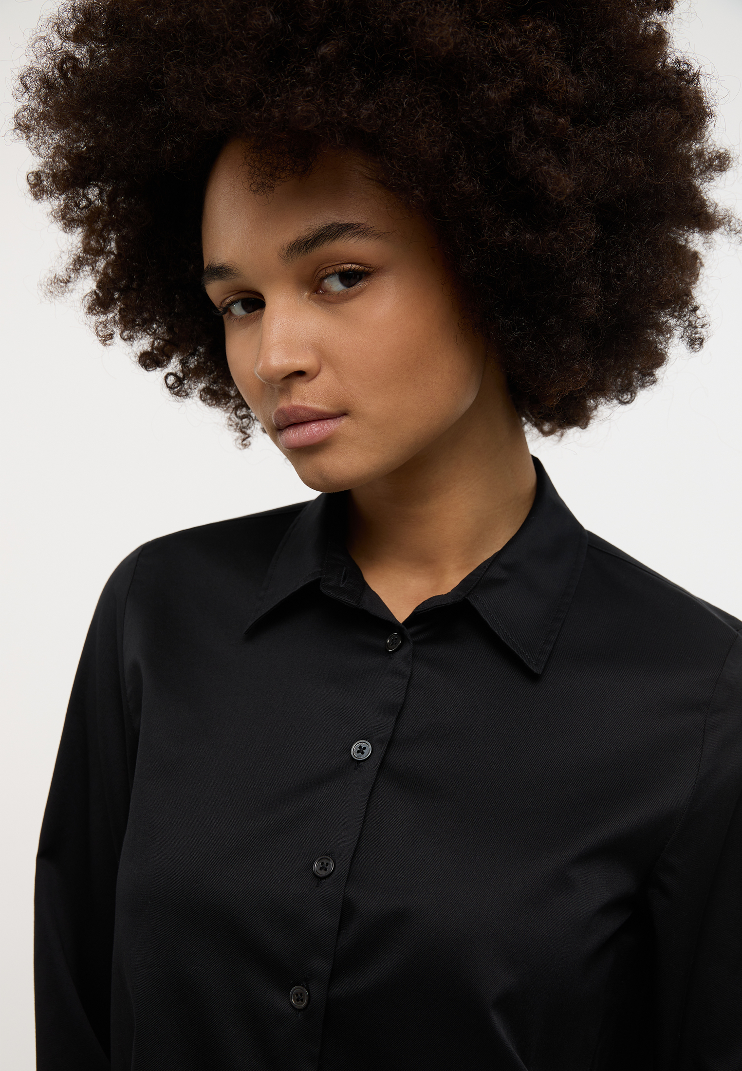 Soft in schwarz Luxury schwarz Bluse unifarben Langarm | 2BL00664-03-91-38-1/1 Shirt | | | 38