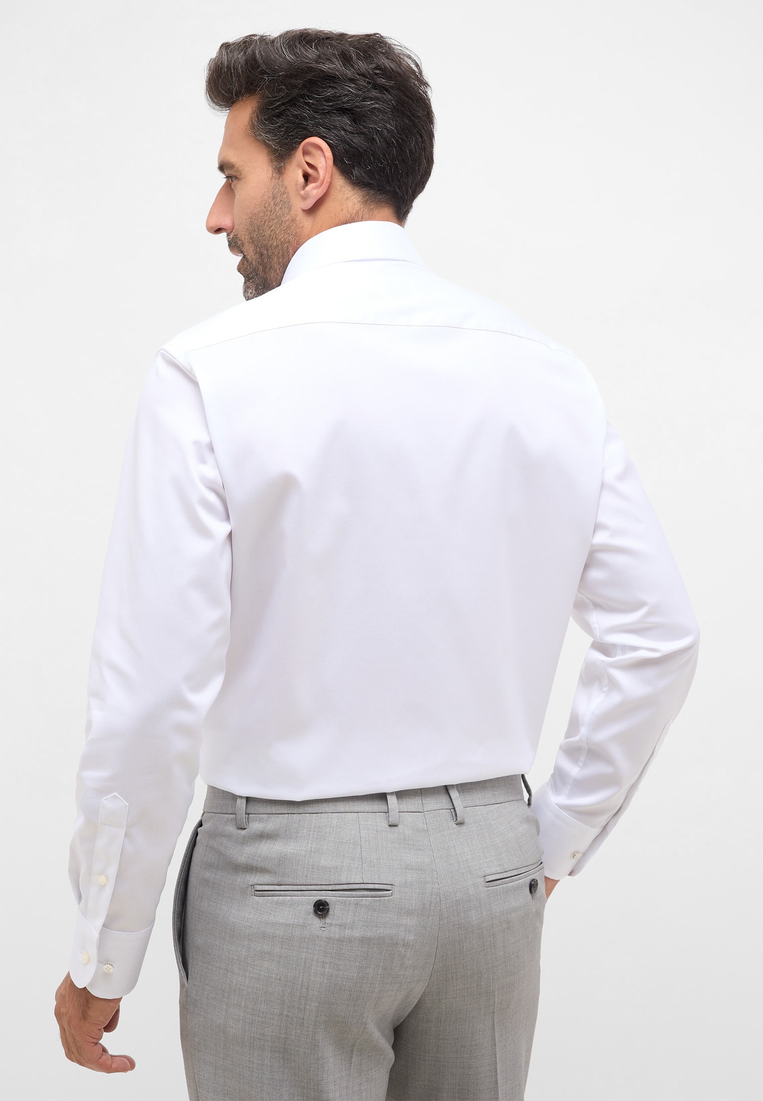 COMFORT FIT Luxury Shirt in weiß (68 unifarben | | weiß | 37 | Arm 1SH00739-00-01-37-68 cm) verlängerter