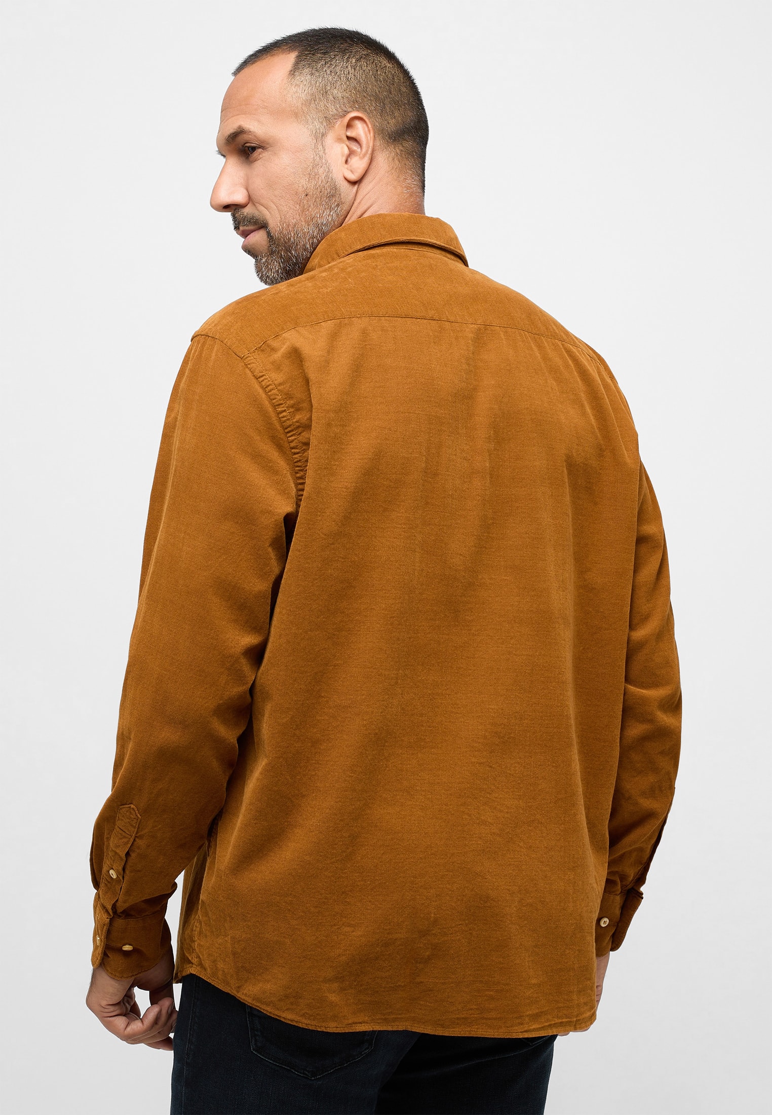 long | COMFORT sleeve 1SH12711-02-72-46-1/1 plain Shirt | camel | camel 46 | in FIT