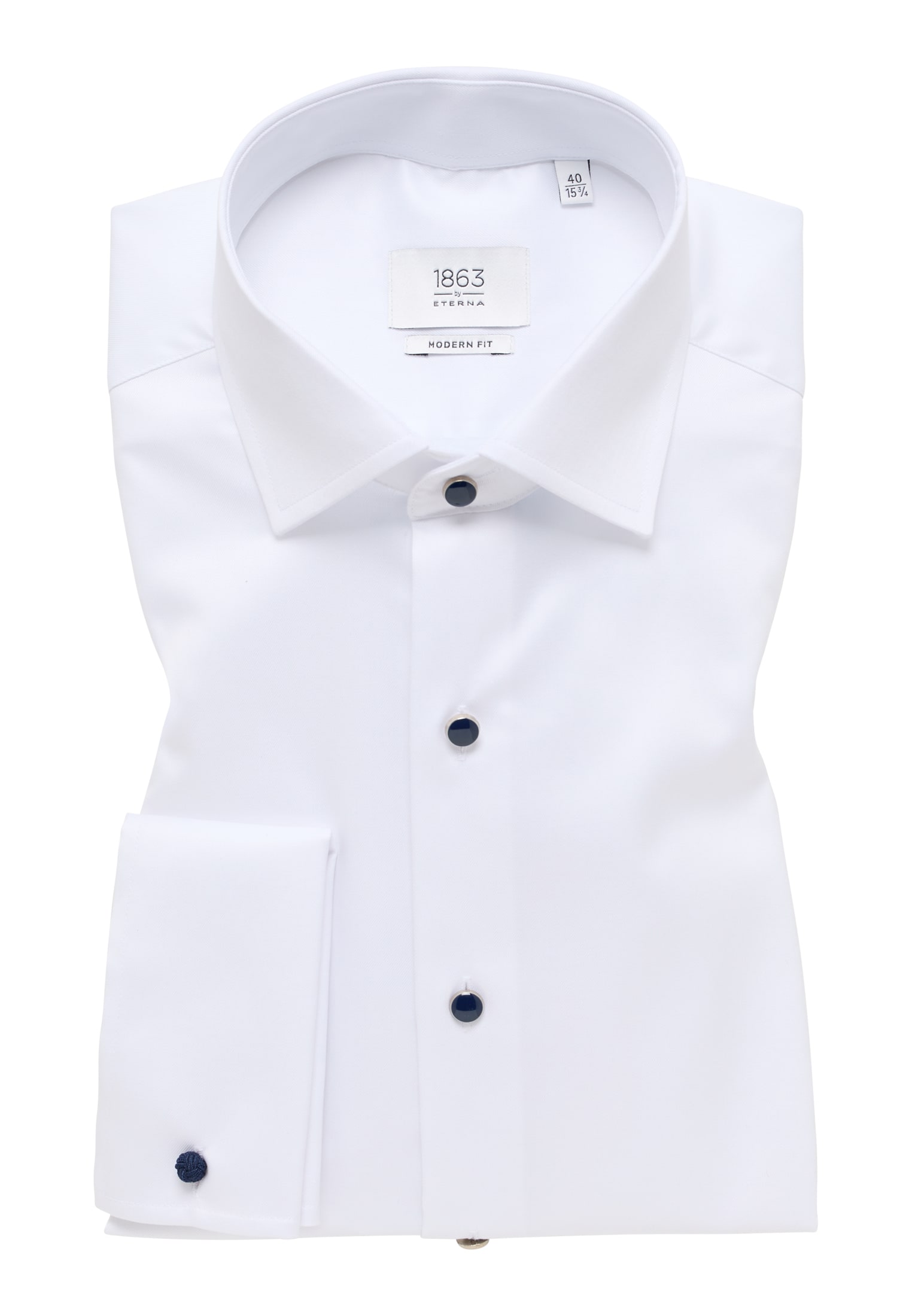 MODERN FIT Luxury Shirt | white long 1SH11469-00-01-45-1/1 in | plain | white sleeve 45 