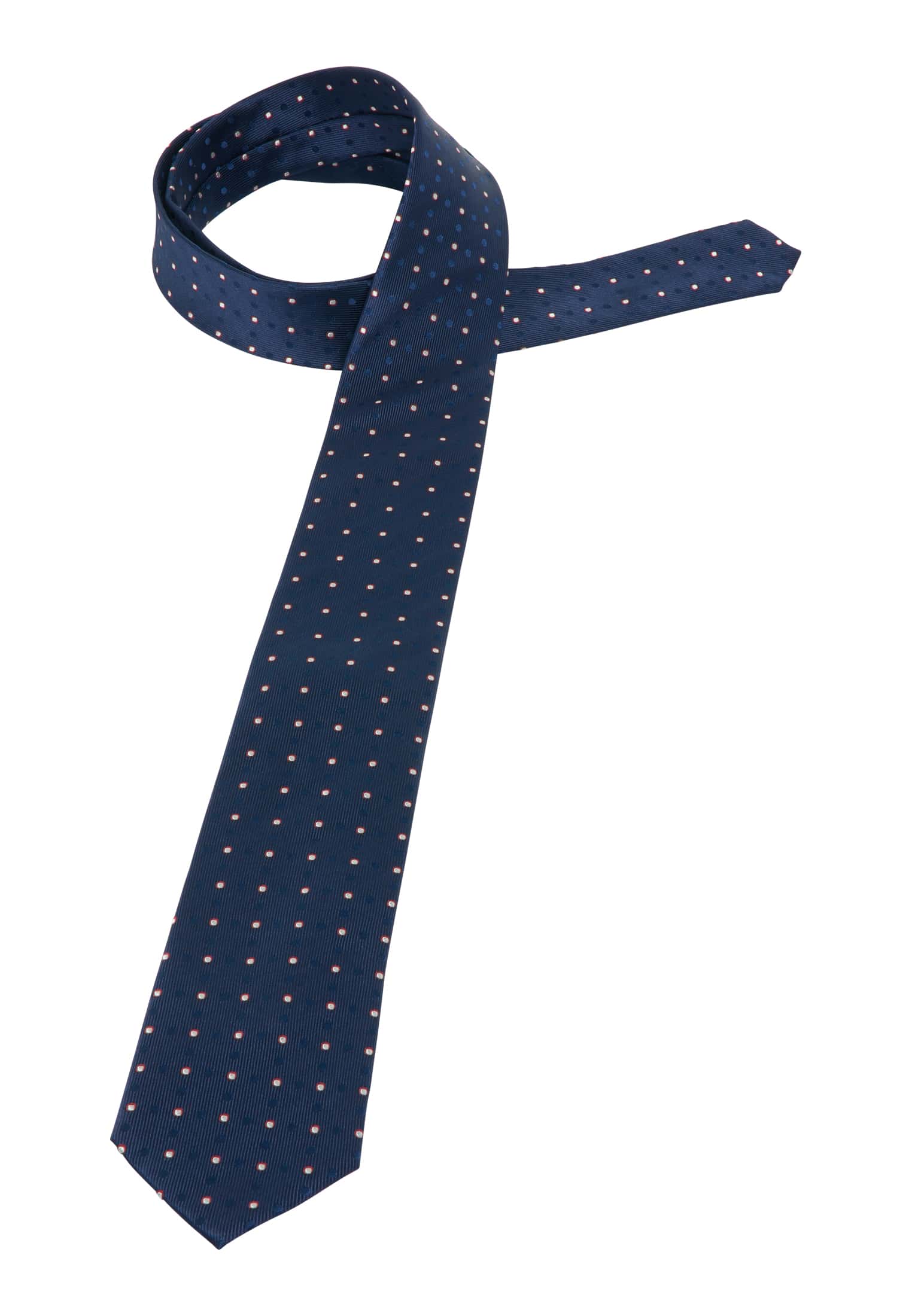 Krawatte in getupft navy | navy 142 | 1AC01907-01-91-142 
