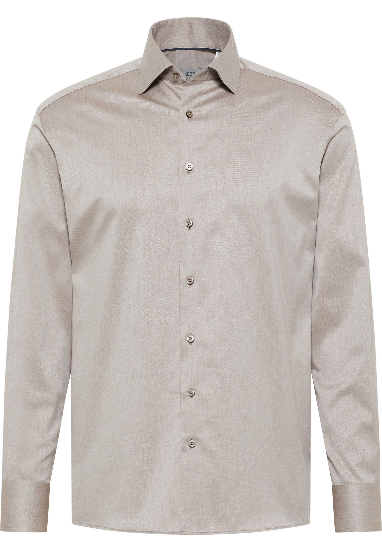 MODERN FIT Luxury Shirt in taupe plain