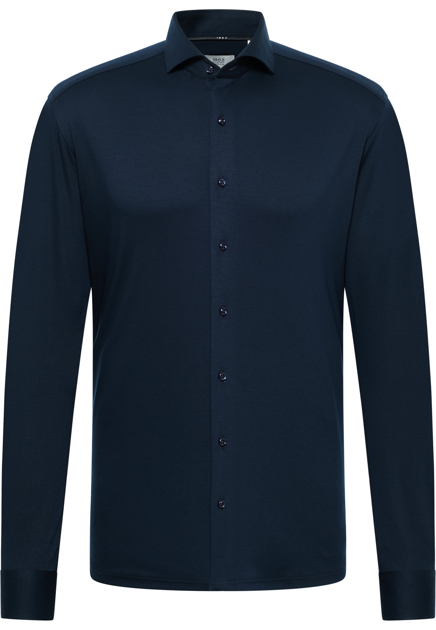 MODERN FIT Jersey Shirt in dunkelblau unifarben