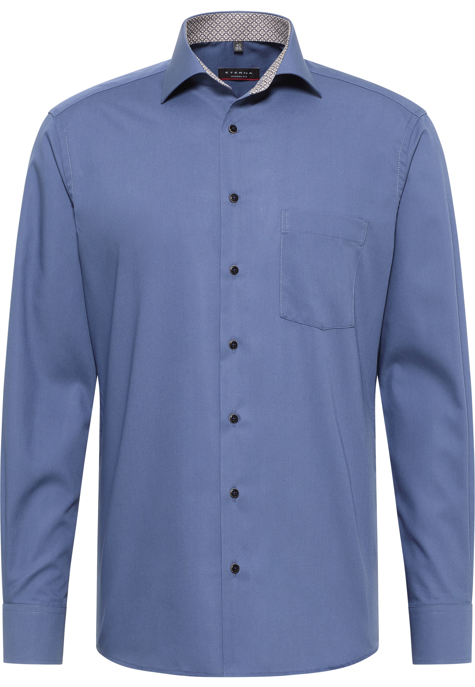 MODERN FIT Original Shirt rauchblau | 1SH11722-01-62-40-1/1 in unifarben | | Langarm 40 rauchblau 