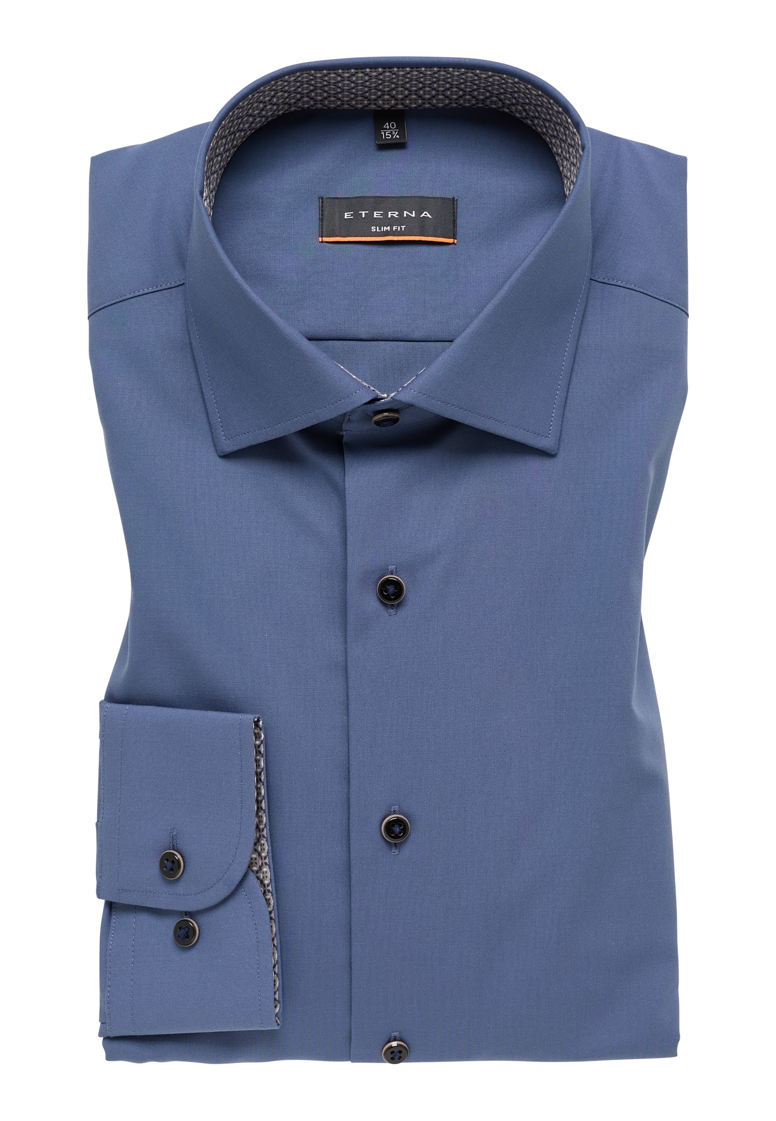 Shirt rauchblau FIT Original super in rauchblau unifarben | 46 (72 | 1SH11516-01-62-46-72 | SLIM cm) | Arm langer
