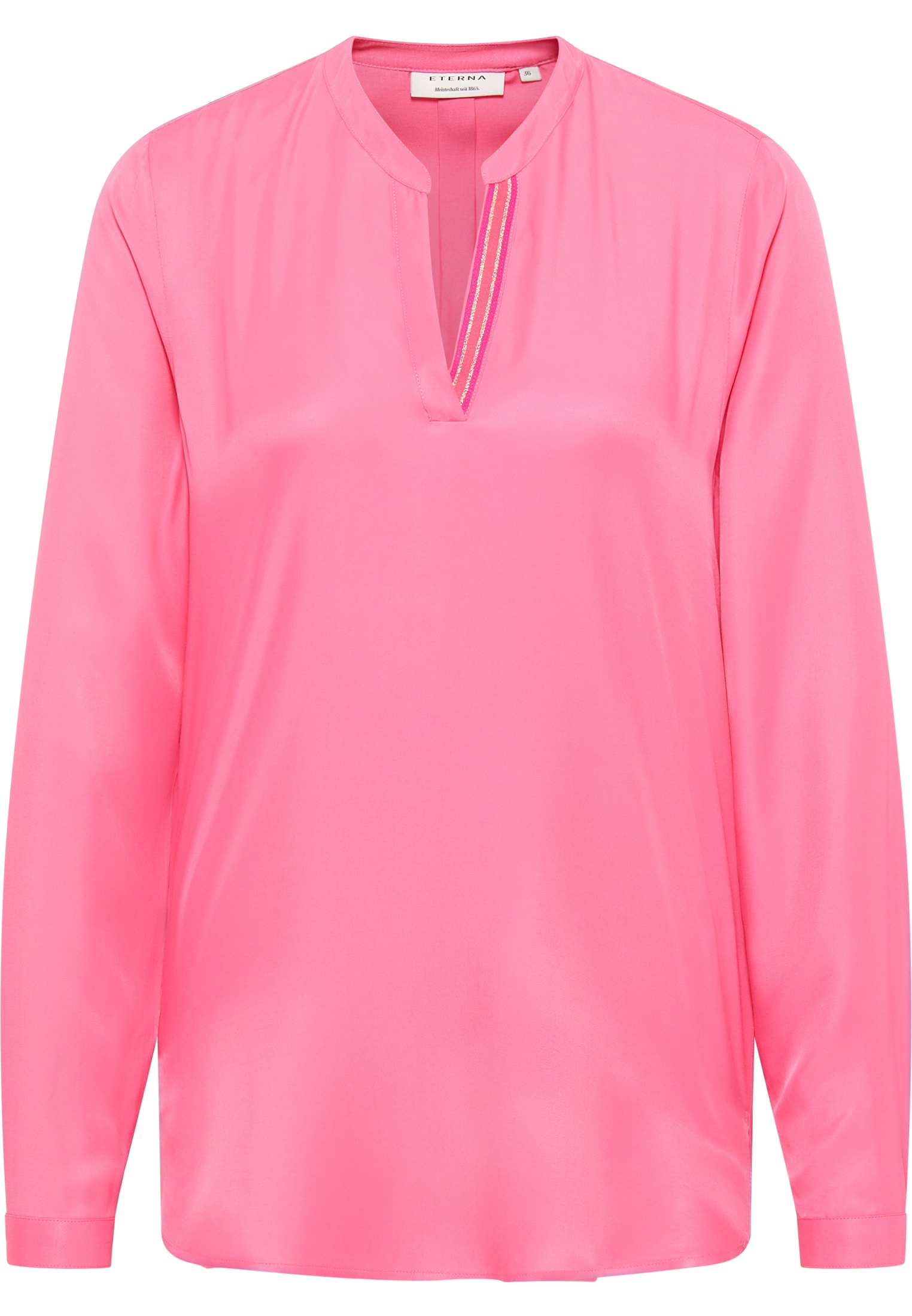 Viscose Shirt Bluse in pink Langarm | | unifarben 36 | pink | 2BL04272-15-21-36-1/1