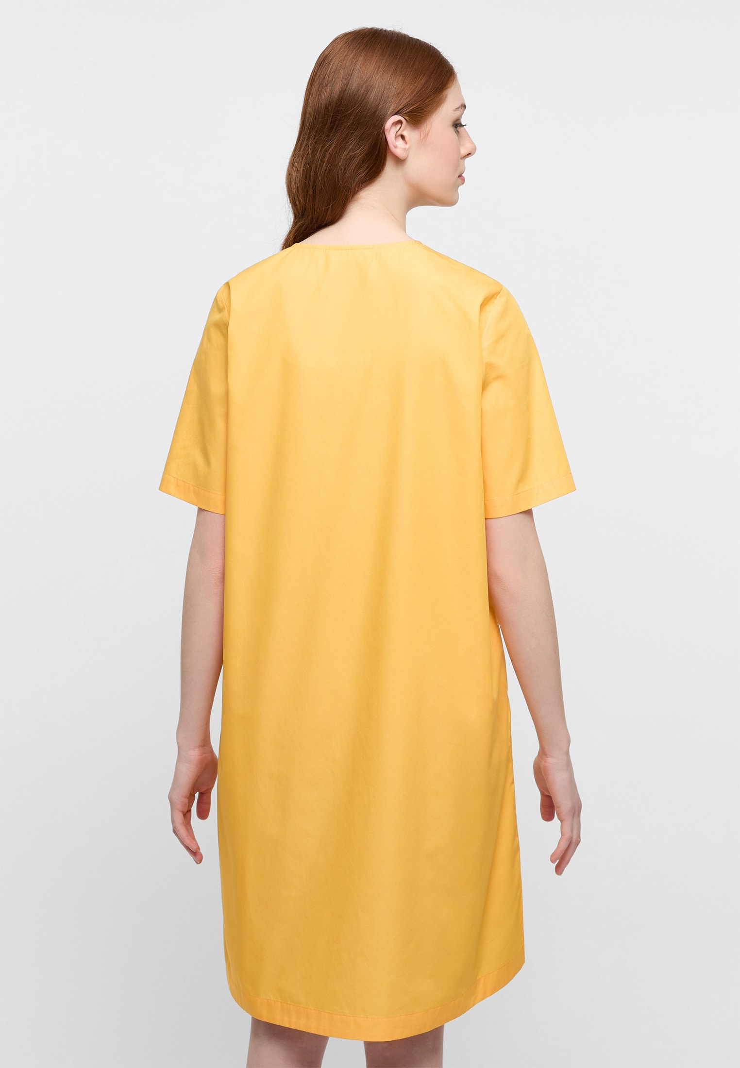 Shirt dress in | 42 | | plain | sleeve mandarin 2DR00211-08-21-42-1/2 mandarin short