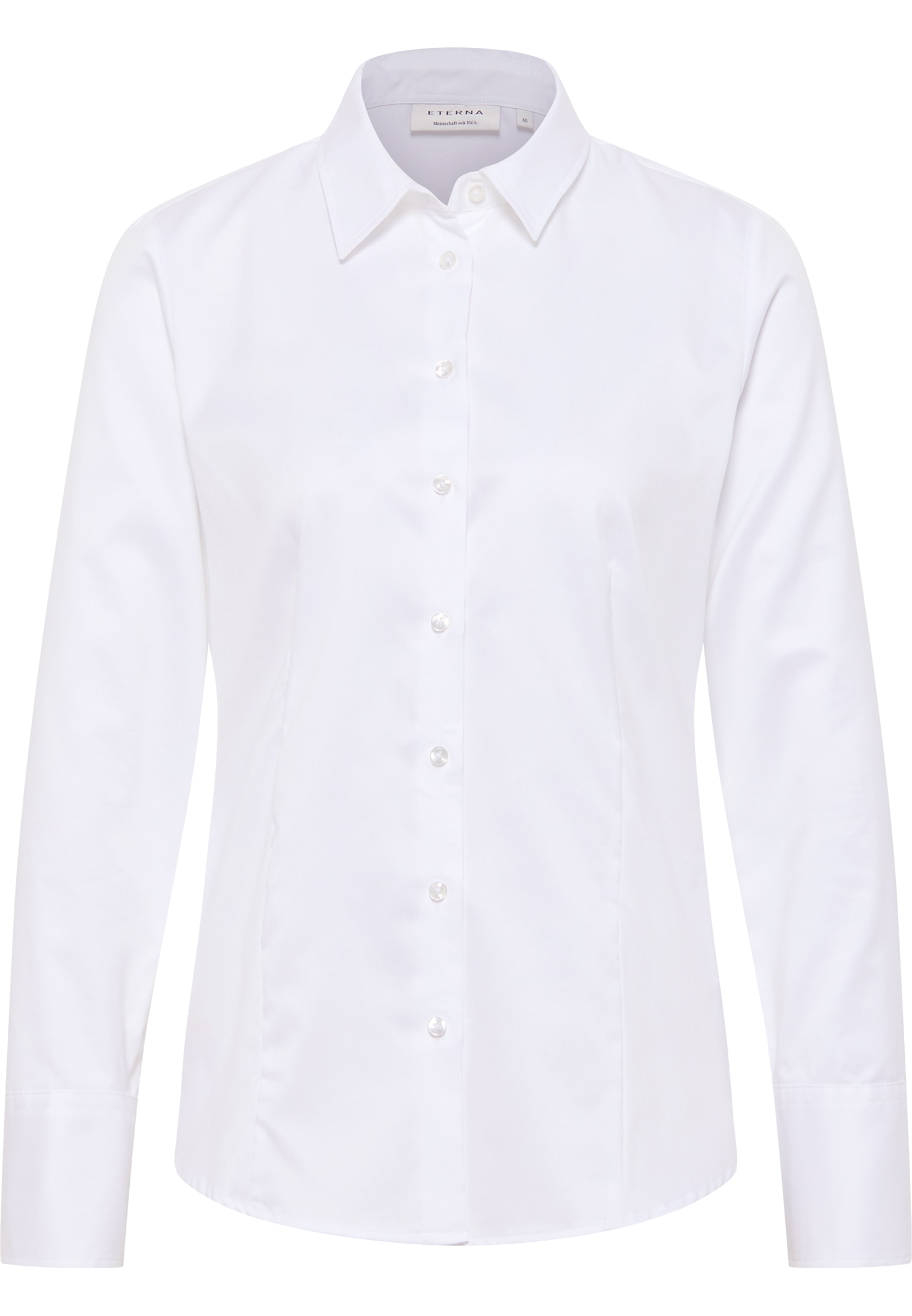 Cover Shirt Blouse 2BL00075-00-01-38-1/1 | in sleeve plain | long 38 | white | white