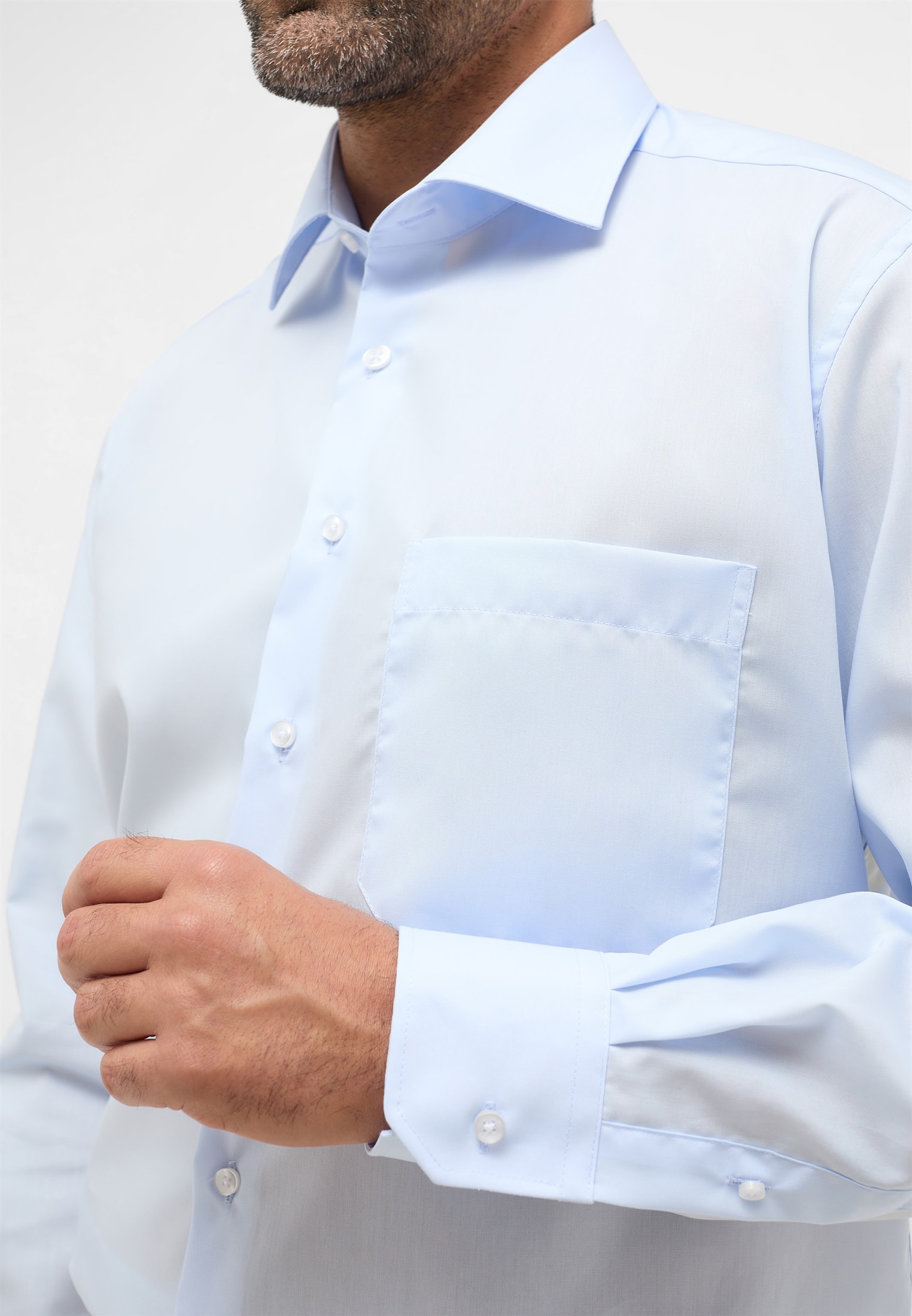 COMFORT FIT Original Shirt in Langarm 45 unifarben | 1SH11781-01-11-45-1/1 | | hellblau | hellblau