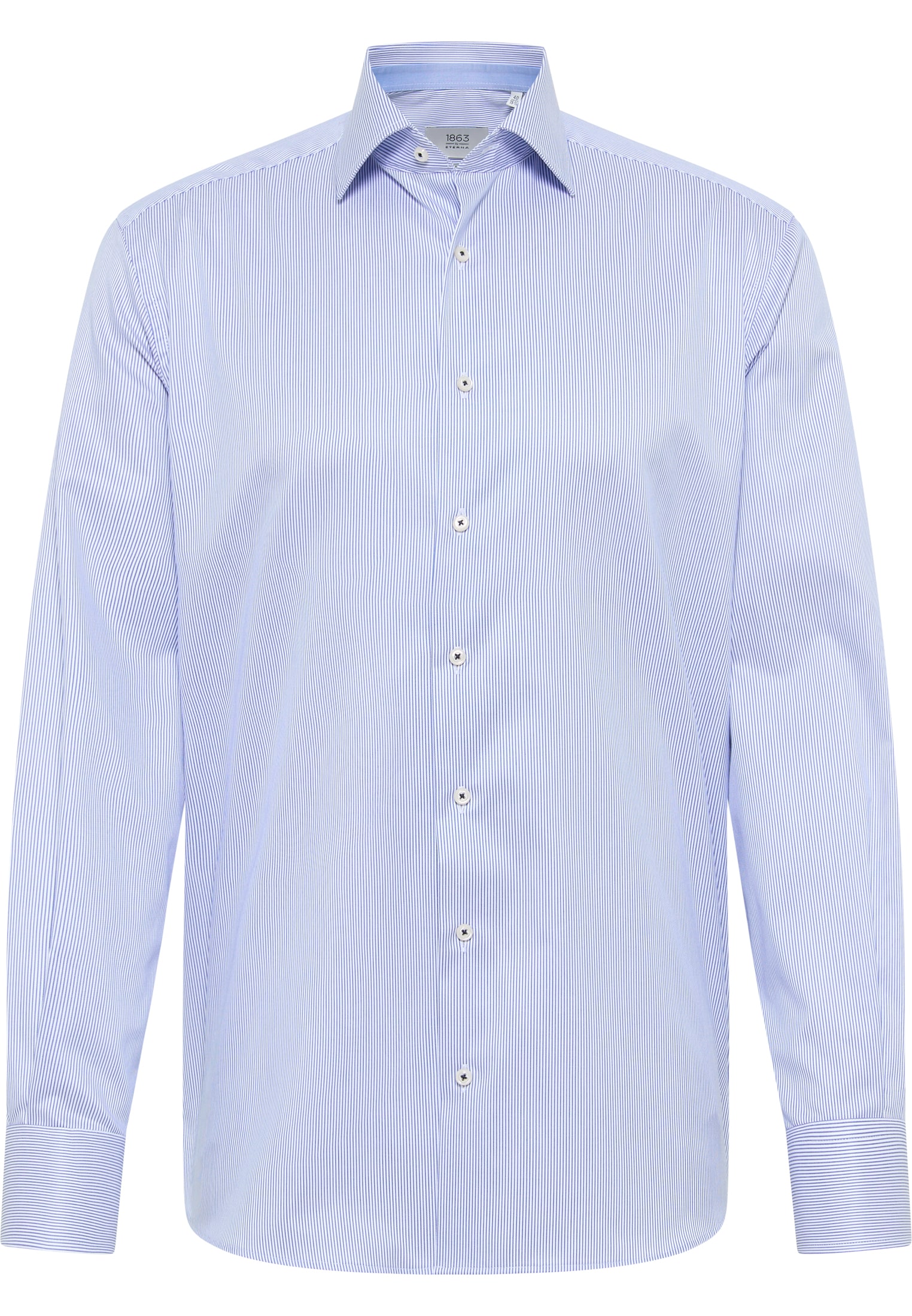 COMFORT FIT Overhemd in koningsblauw gestreept