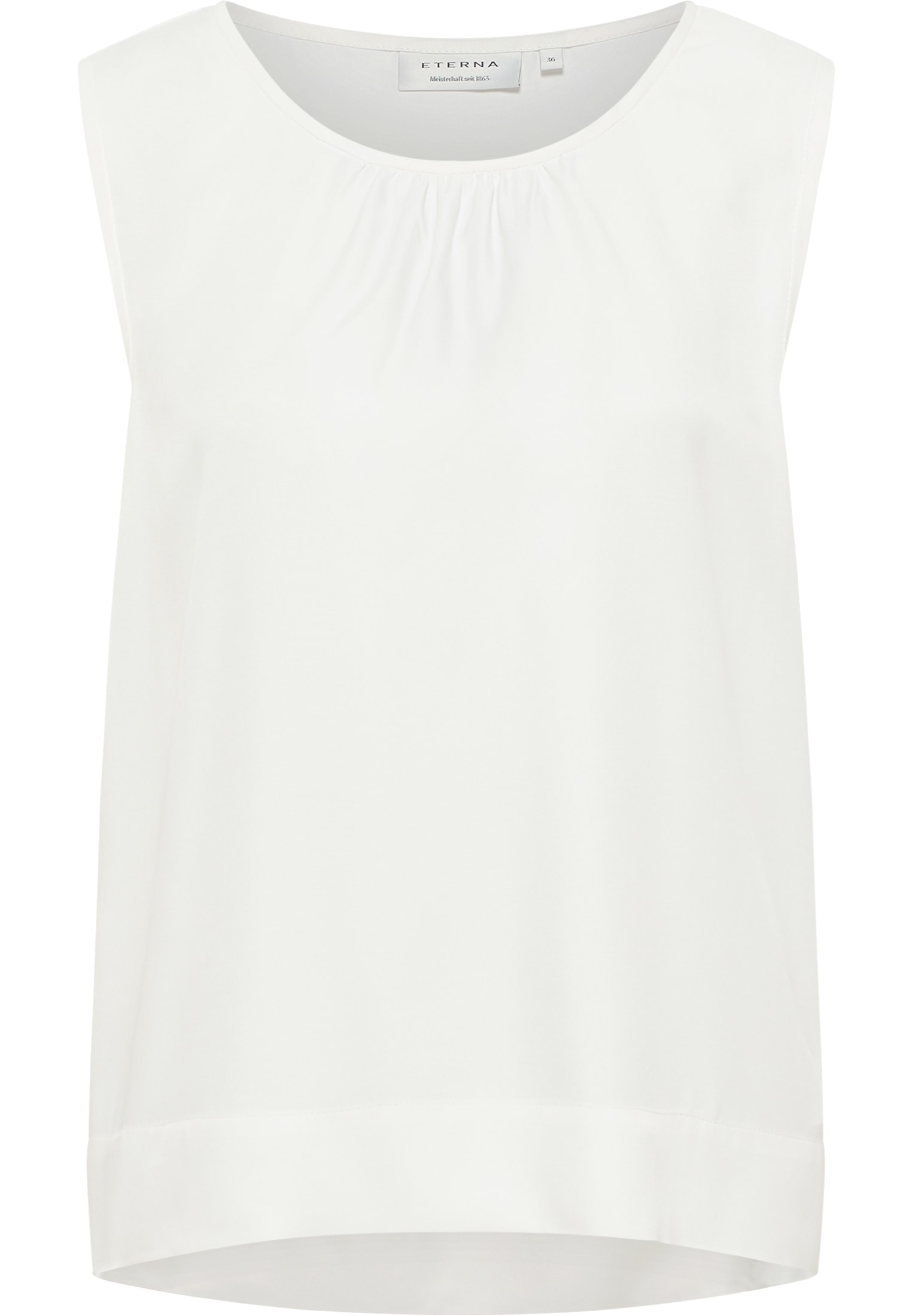 Viscose Shirt Bluse unifarben | ohne 36 Arm in | off-white | | 2BL04345-00-02-36-sl off-white