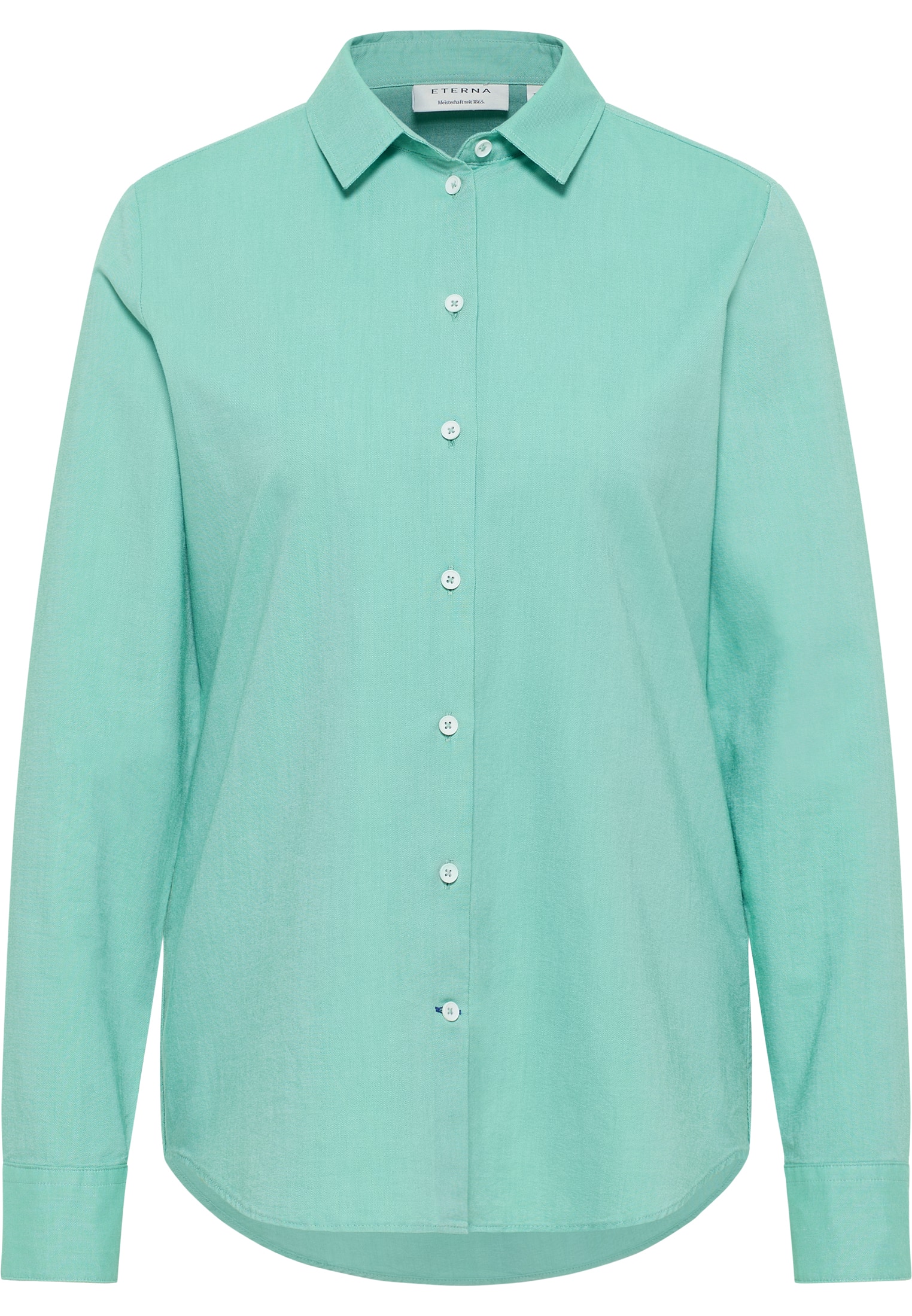 Oxford Shirt Bluse | 2BL04173-04-02-50-1/1 hellgrün | Langarm | unifarben hellgrün | in 50