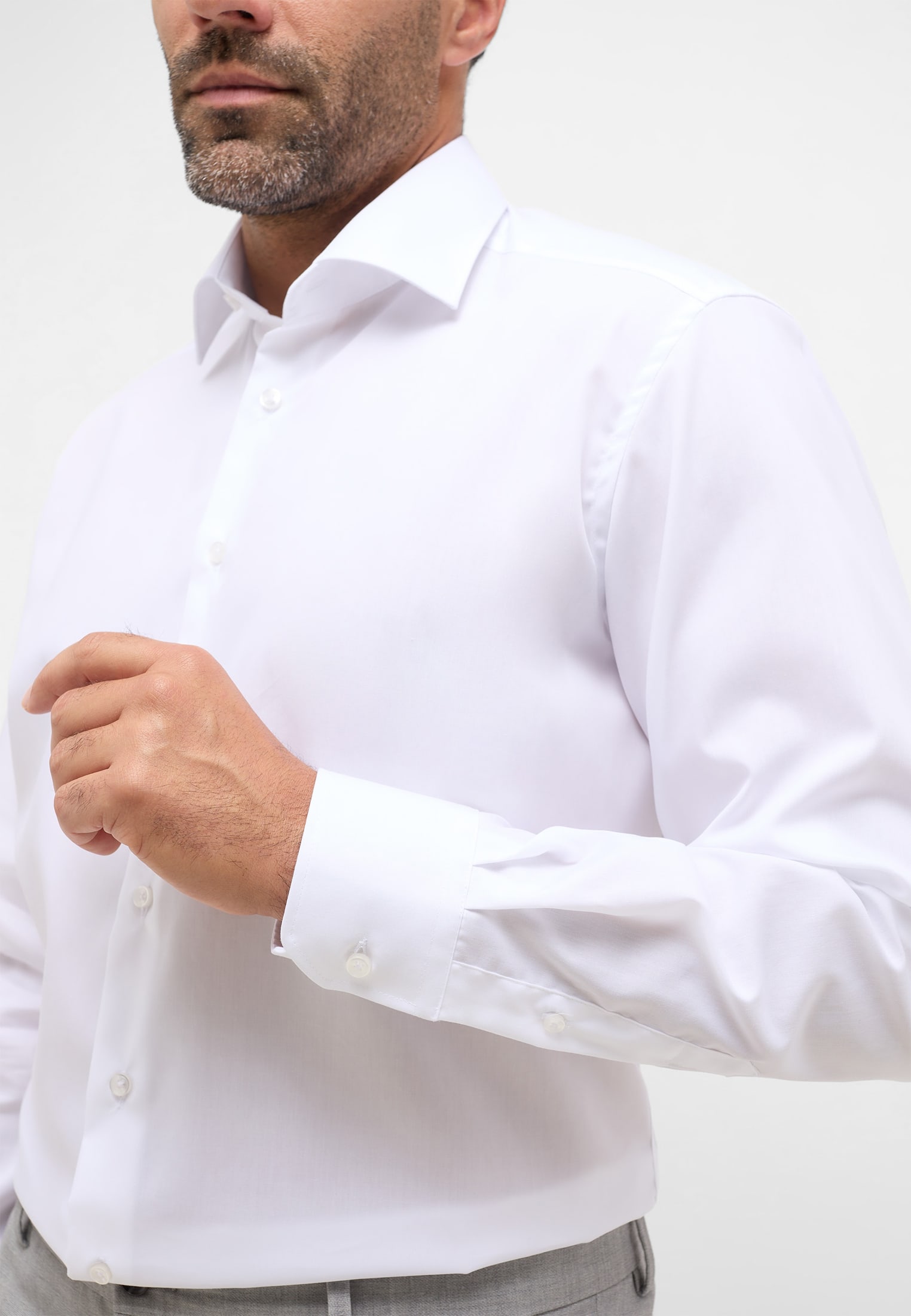 weiß | 1SH12605-00-01-40-1/1 FIT unifarben 40 | weiß | Langarm Shirt Original COMFORT | in