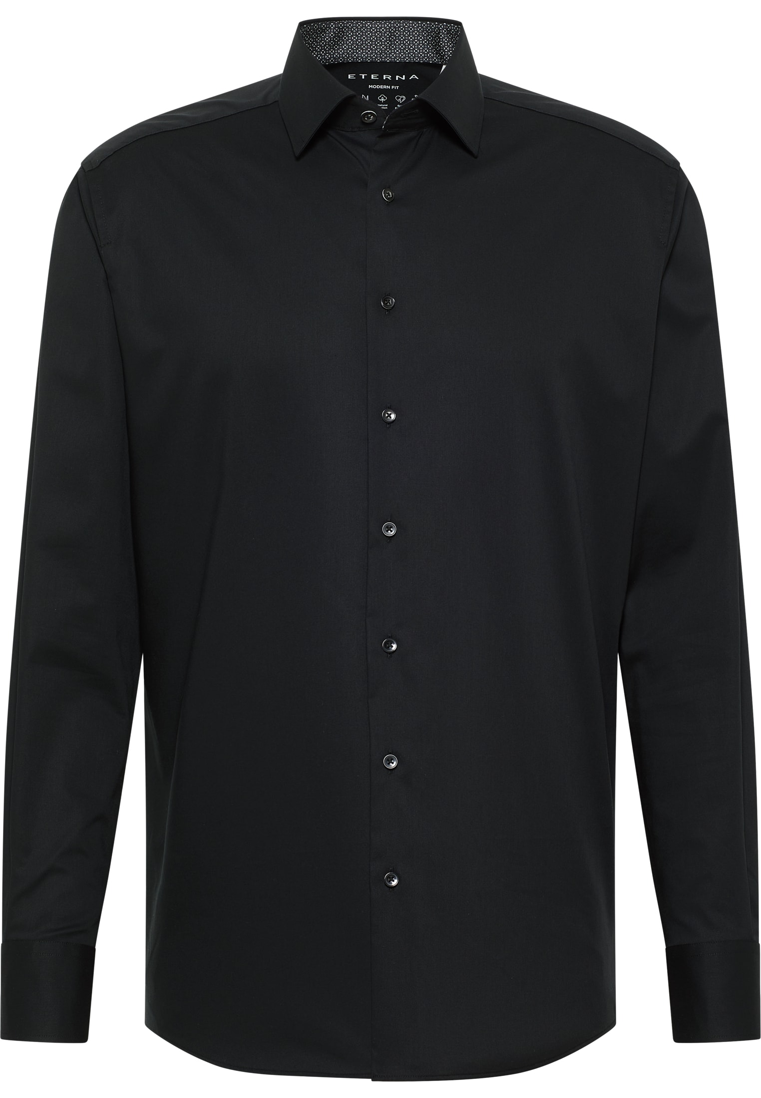 MODERN FIT Performance Shirt in black plain