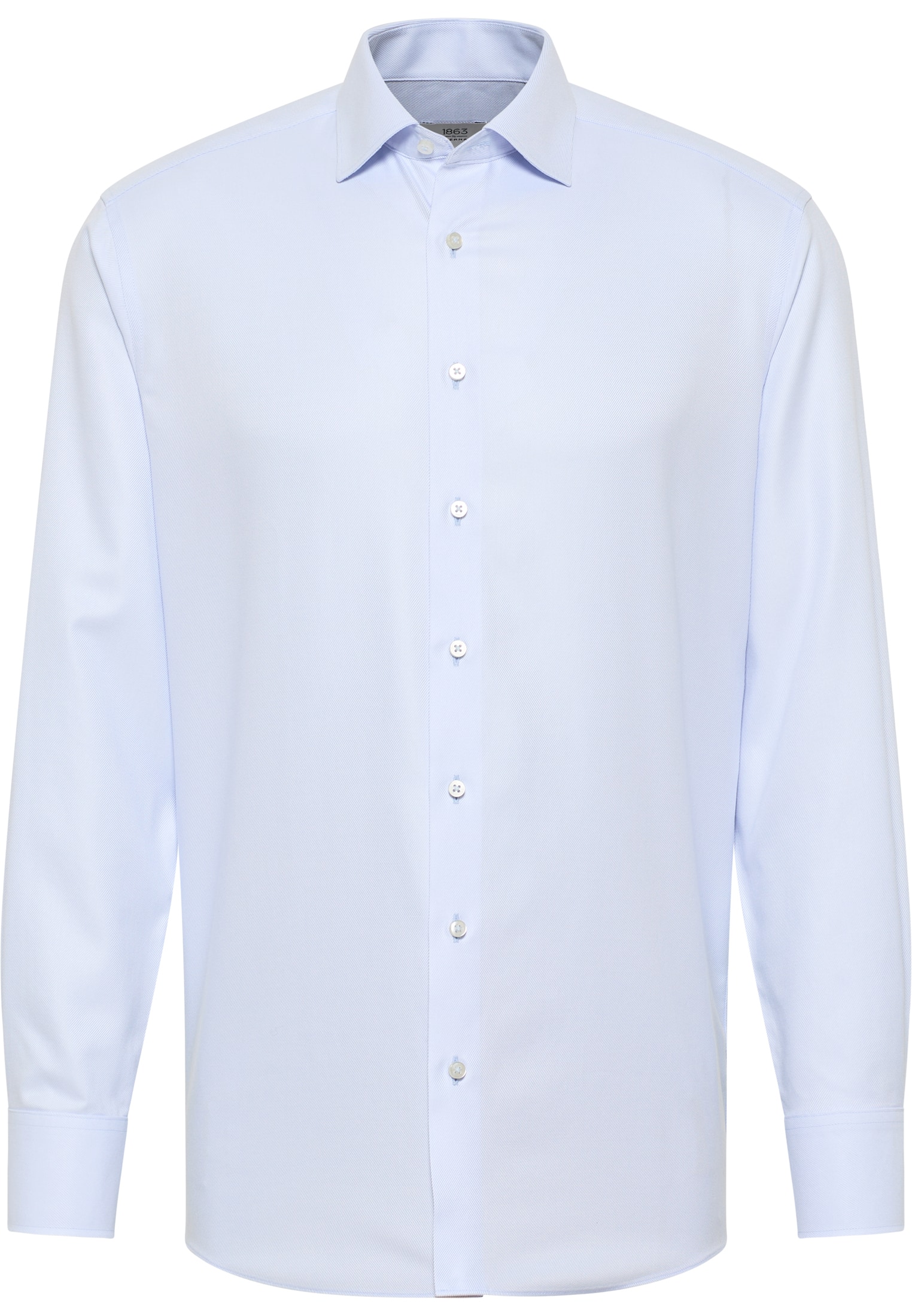 MODERN FIT Overhemd in lyseblå gestructureerd