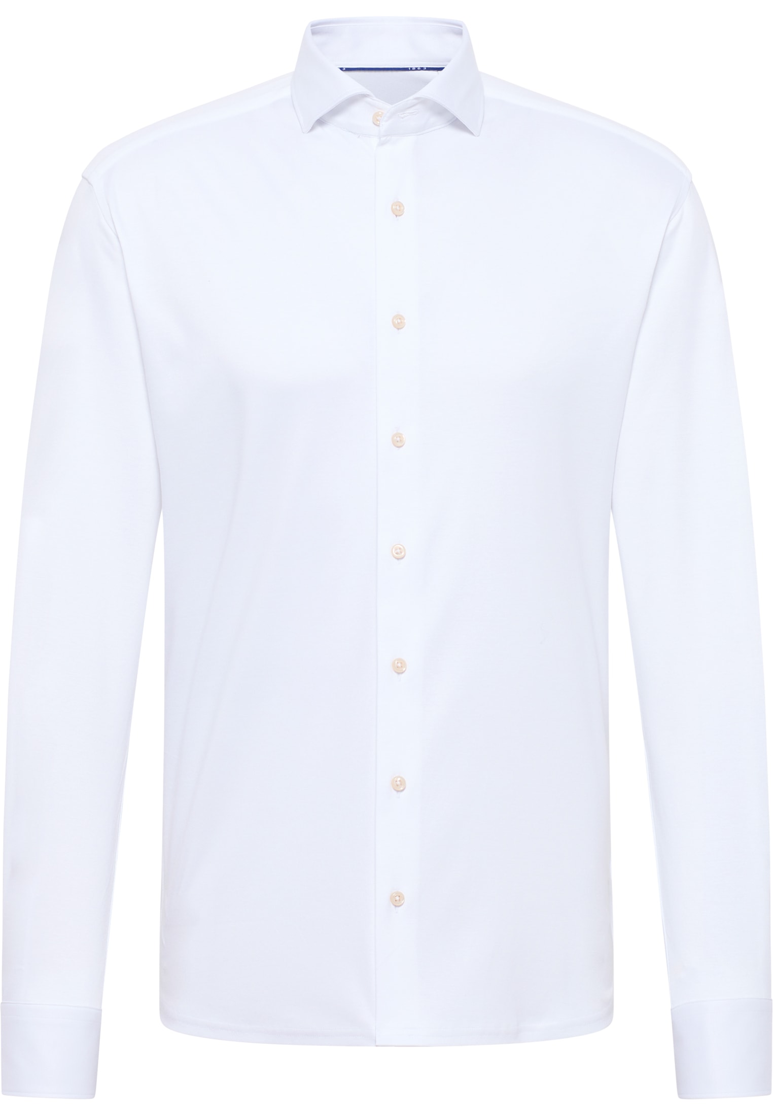 MODERN FIT Jersey Shirt in wit vlakte