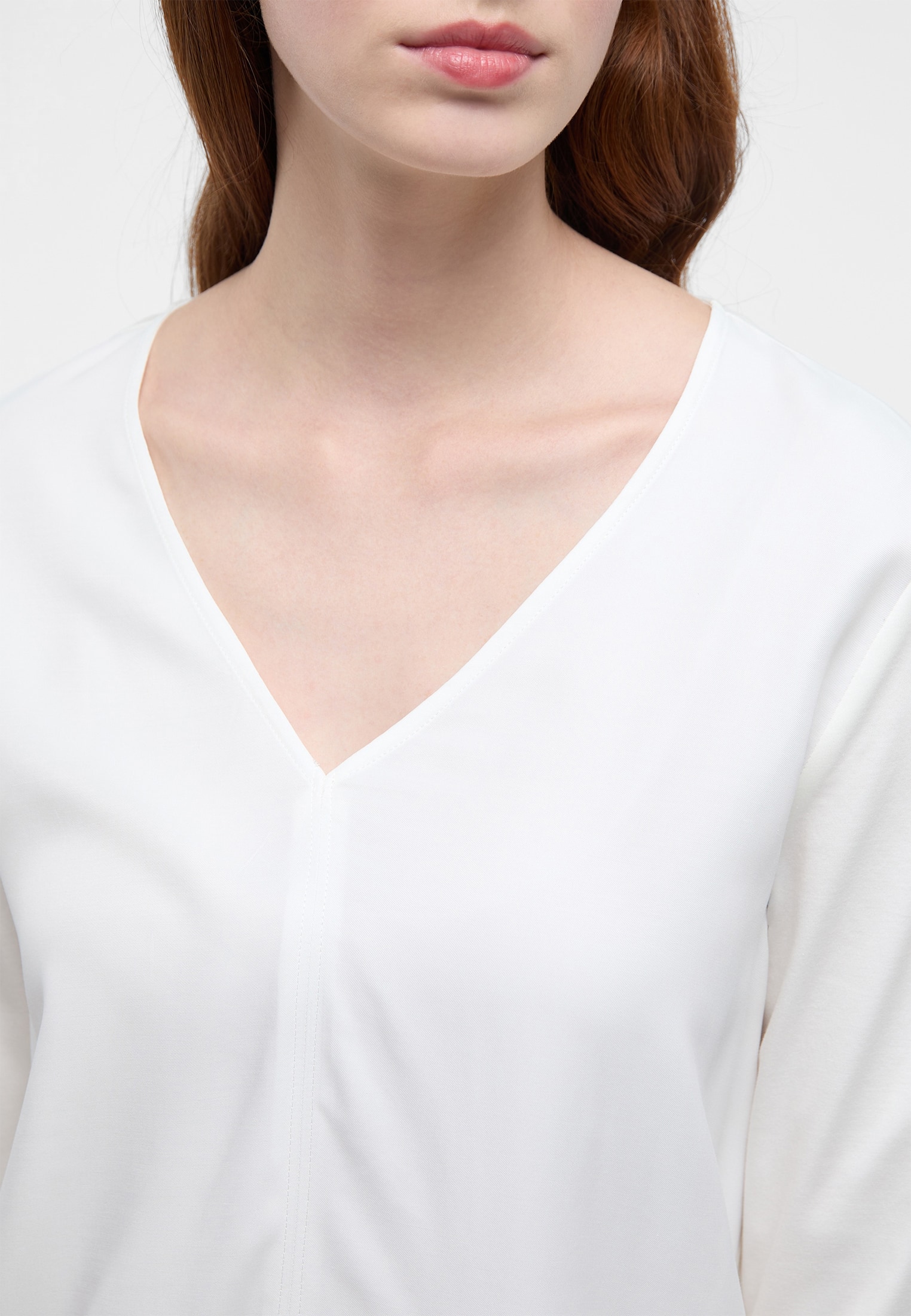 Viscose Shirt Bluse in unifarben | | off-white Langarm 2BL04252-00-02-46-1/1 46 | | off-white