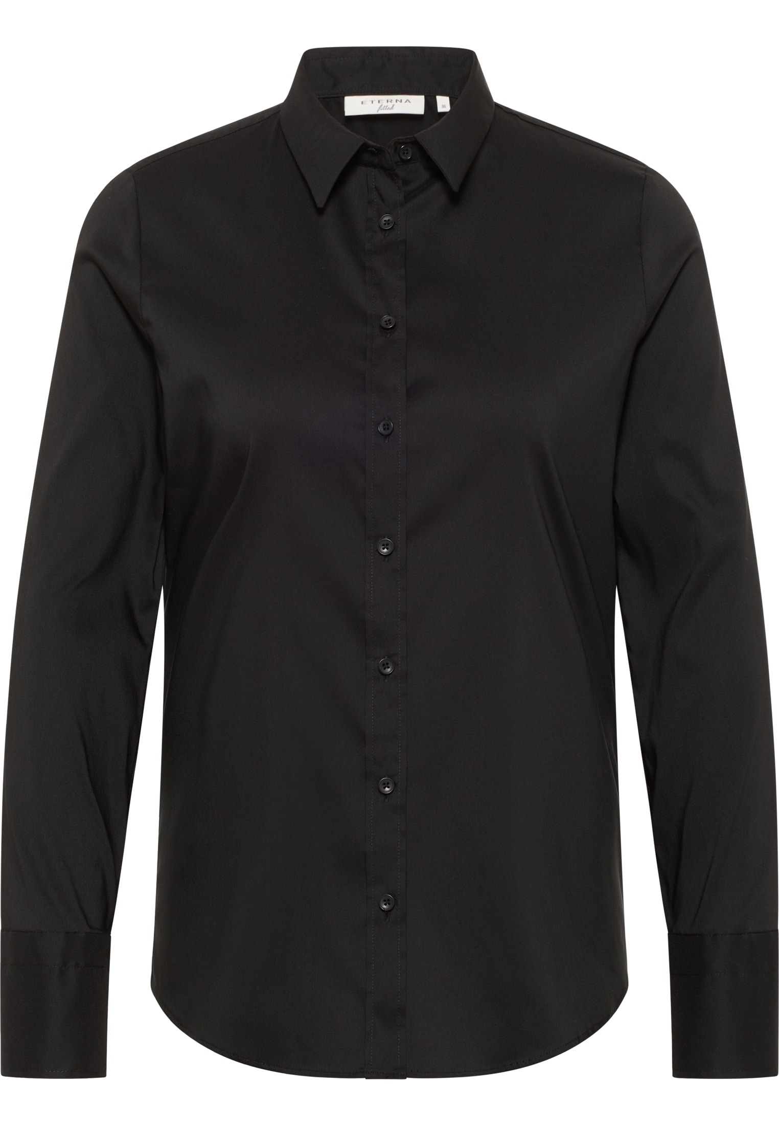 Performance Shirt Bluse in schwarz unifarben | schwarz | Langarm | 40 |  2BL00441-03-91-40-1/1