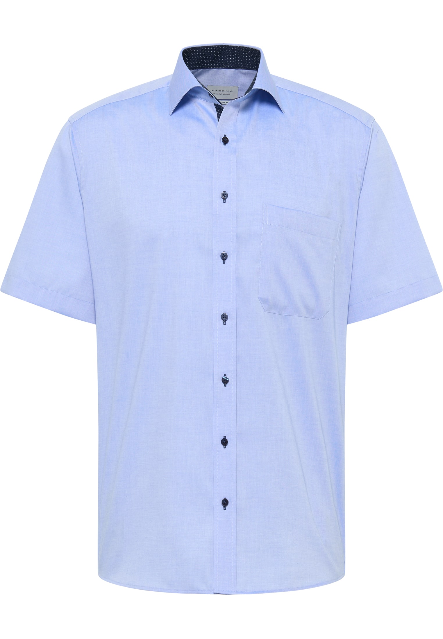 COMFORT FIT | blau 45 Kurzarm | blau in Hemd unifarben | | 1SH11526-01-41-45-1/2