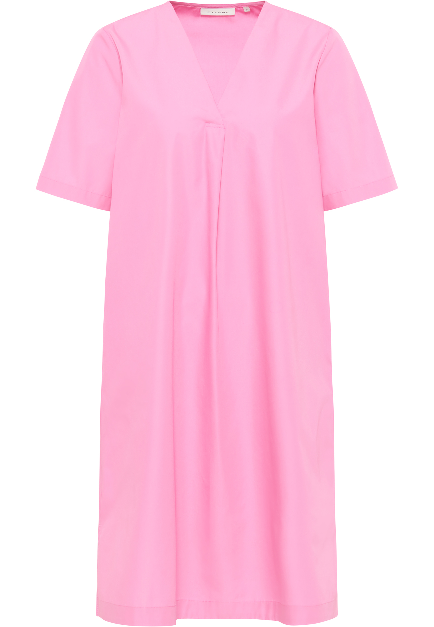Blusenkleid in pink unifarben | pink | 34 | Kurzarm | 2DR00211-15-21-34-1/2