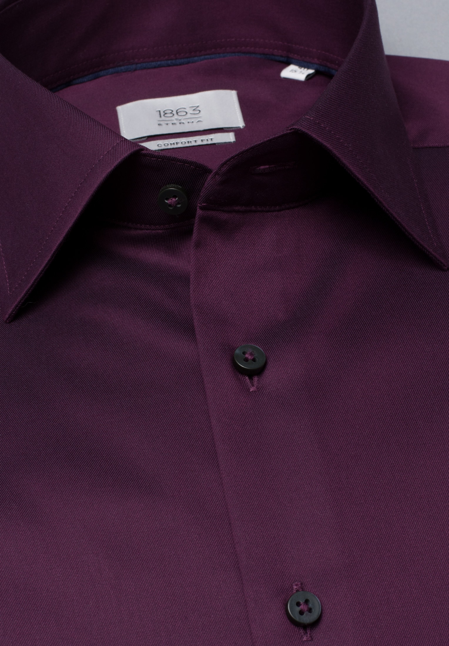 ETERNA plain Gentle Shirt COMFORT FIT | bordeaux | 49 | long sleeve |  1SH04924-05-84-49-1/1