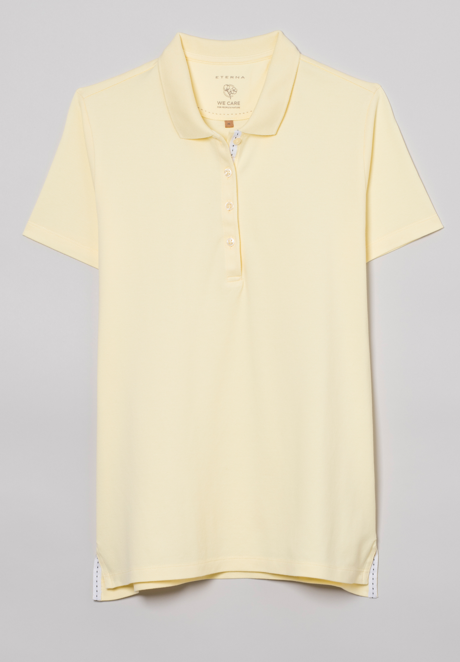 Poloshirt | | 2SP00006-07-12-XL-1/2 | | in Kurzarm hellgelb unifarben hellgelb XL