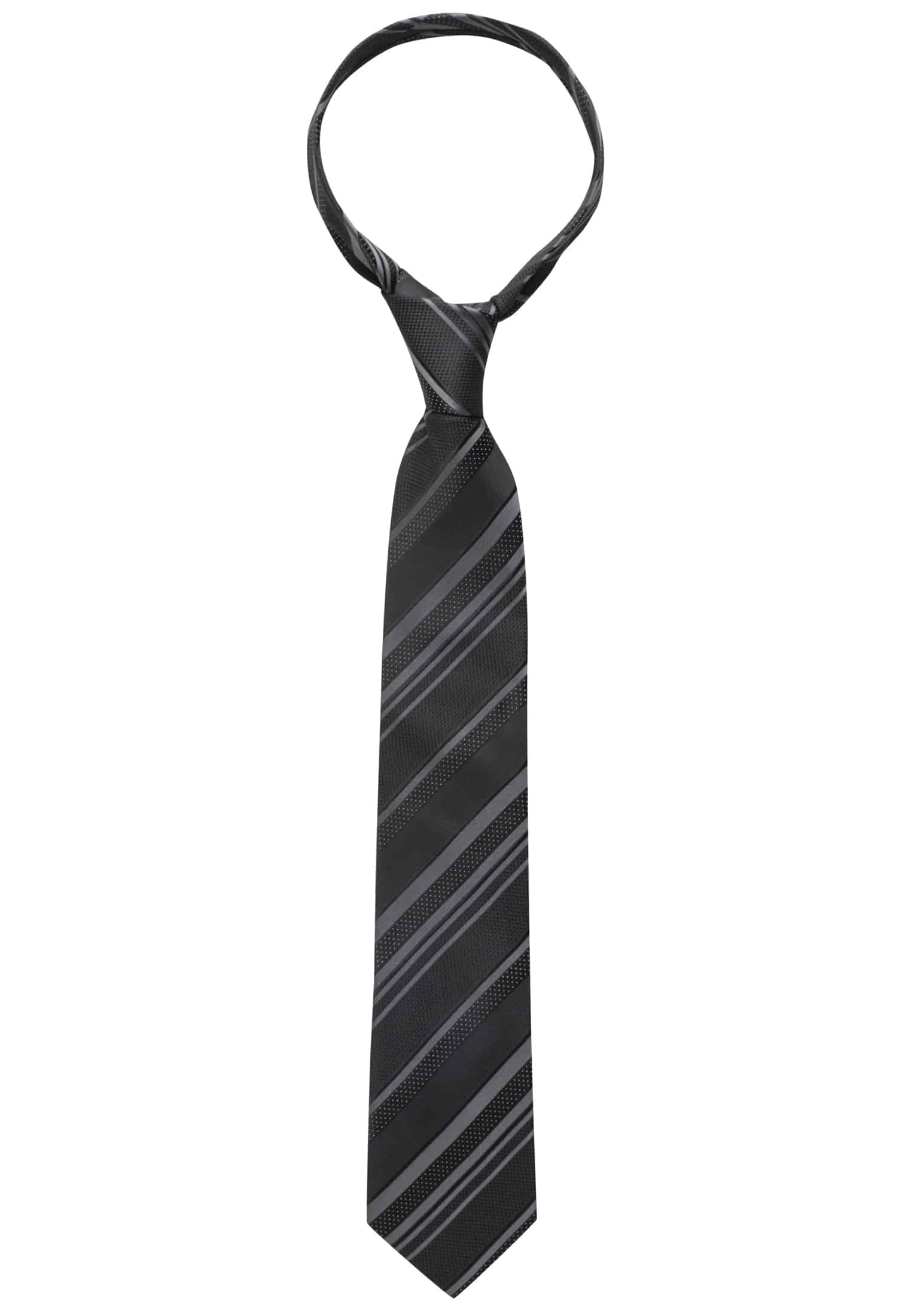 Krawatte in schwarz 1AC00408-03-91-142 | | 142 schwarz | gestreift