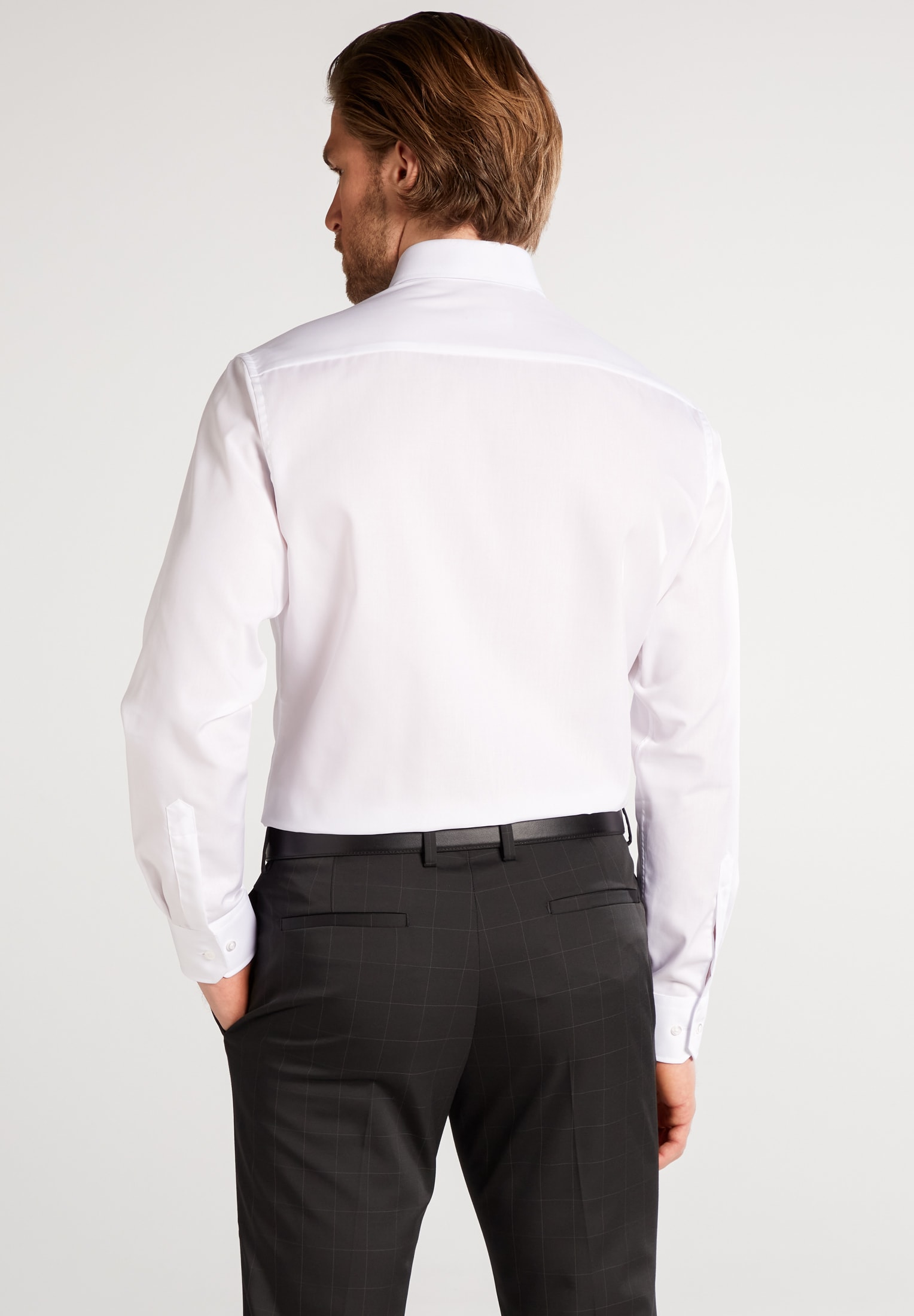 MODERN FIT Original Shirt in weiß unifarben | | | weiß 44 1SH00113-00-01-44-1/1 Langarm 
