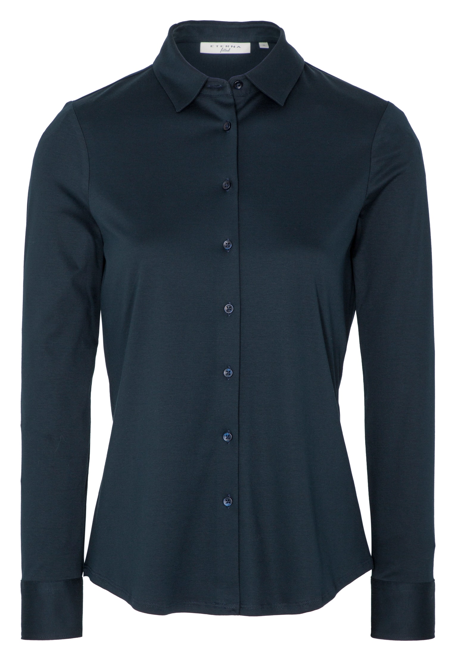 Jersey Shirt Bluse | | navy 2BL00229-01-91-44-1/1 navy | Langarm | unifarben 44 in