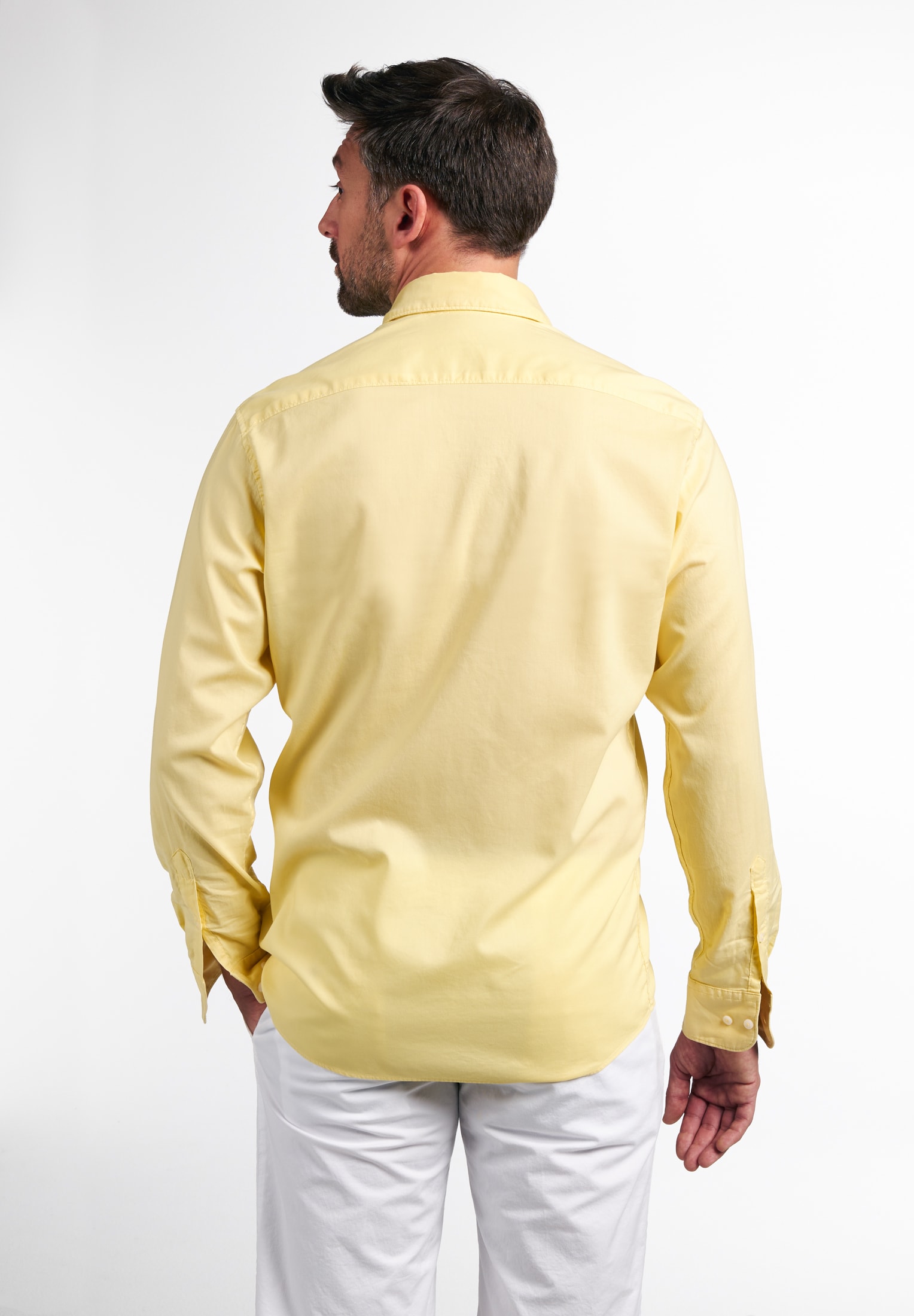 ETERNA plain Upcycling Shirt MODERN FIT | yellow | 3XL | long sleeve |  1SH01007-07-01-3XL-1/1