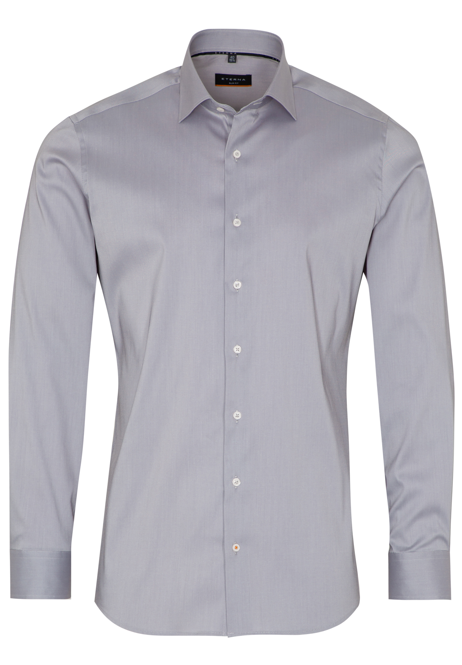 SLIM FIT Performance Shirt in lichtgrijs vlakte