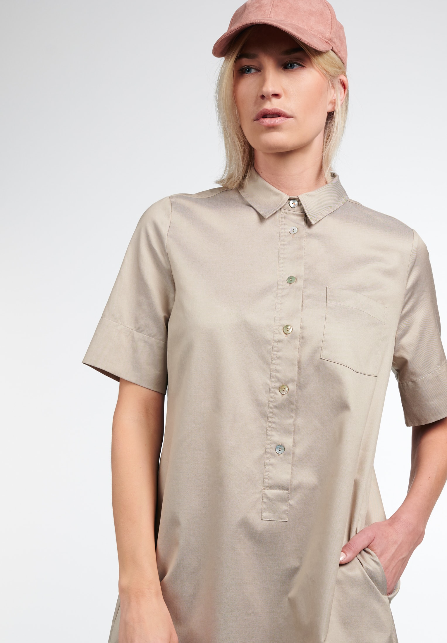 Soft Luxury Shirt Bluse in Kurzarm grün | | grün | unifarben 42 2DR00234-04-01-42-1/2 