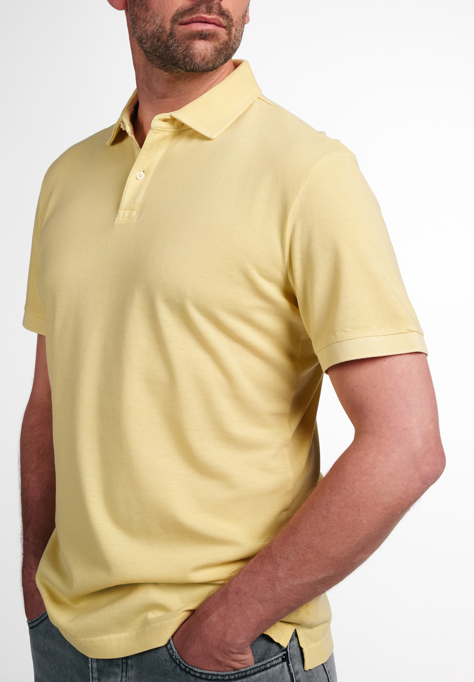 gelb | in MODERN 4XL Poloshirt Kurzarm | | 1SP00087-07-01-4XL-1/2 FIT gelb | unifarben