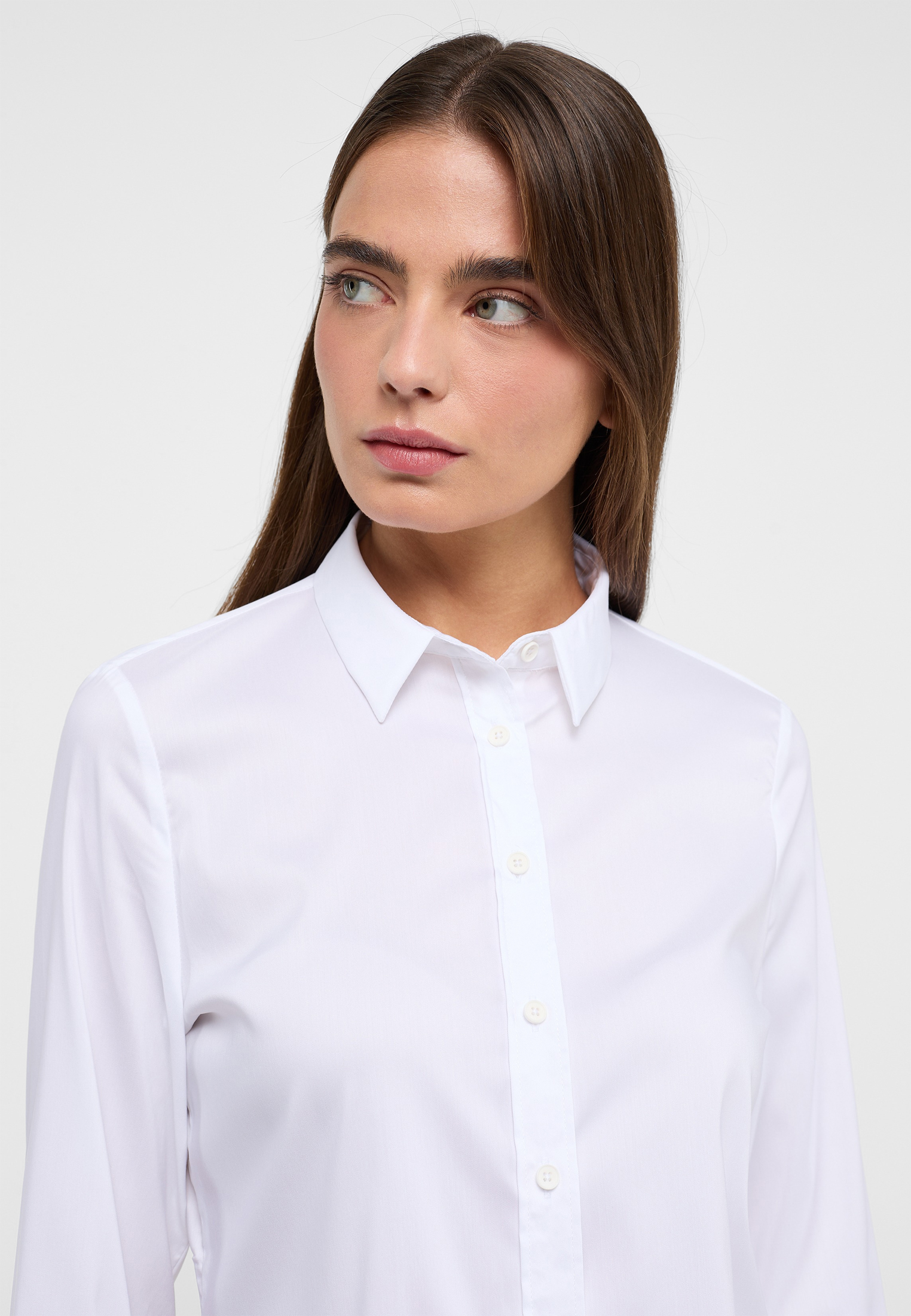 Performance Shirt Bluse in weiß unifarben | weiß | Langarm | 40 ...
