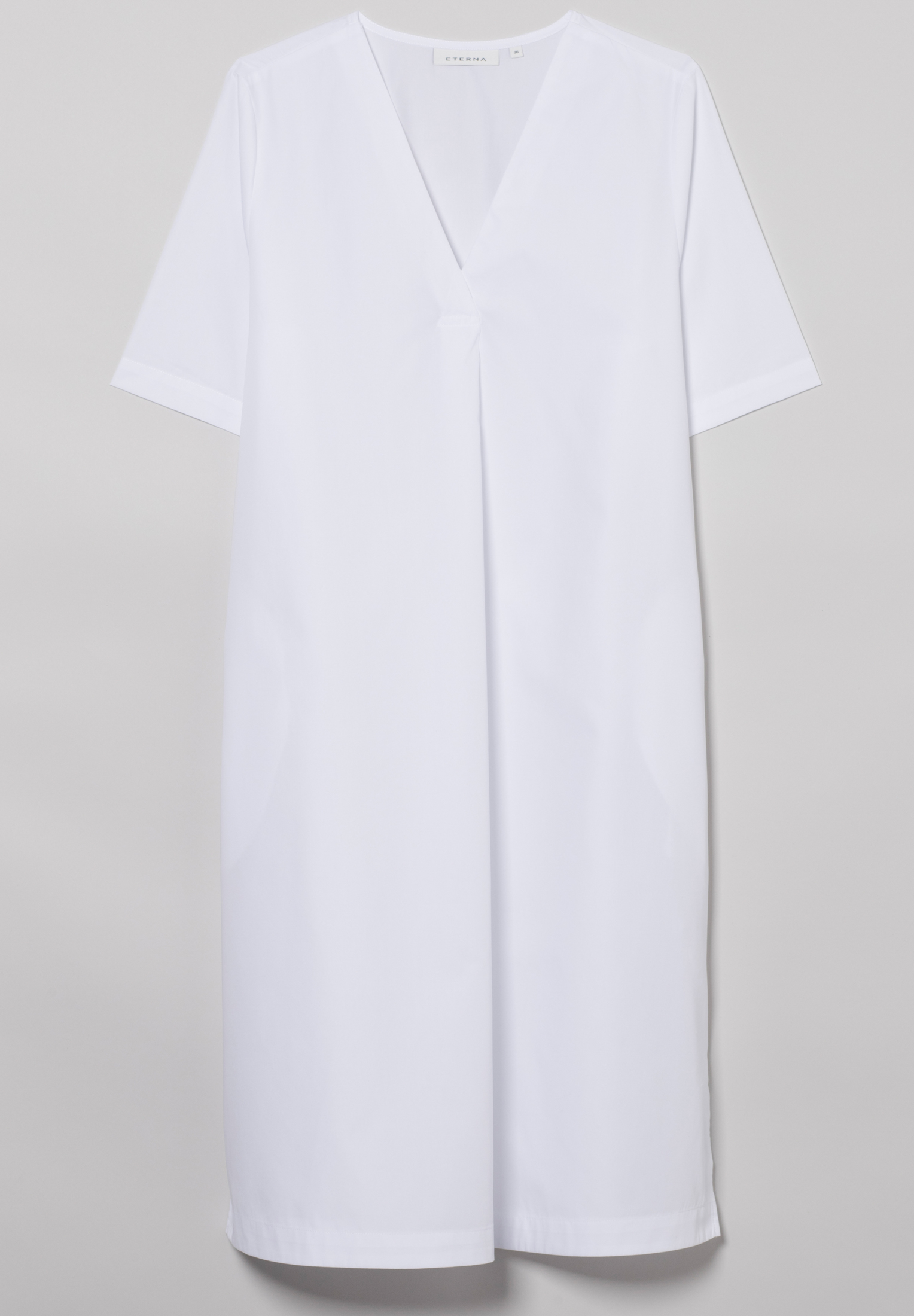 Blusenkleid in weiß unifarben | | weiß 2DR00211-00-01-40-1/2 Kurzarm | | 40