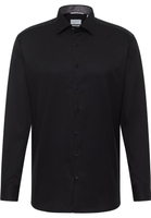 MODERN FIT Cover Shirt in black plain