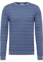 Gebreide pullover in blauw gestructureerd