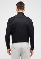 COMFORT FIT Cover Shirt in black plain