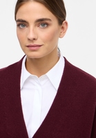 Knitted waistcoat in burgundy plain