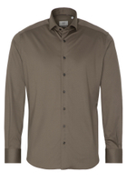 MODERN FIT Jersey Shirt in taupe unifarben