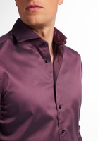 SLIM FIT Soft Luxury Shirt in lila unifarben