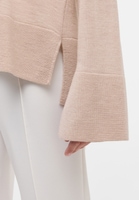 Pull en tricot beige uni