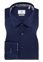 COMFORT FIT Luxury Shirt in dunkelblau unifarben