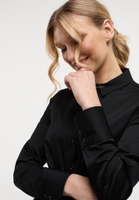 Satin Shirt Bluse in schwarz unifarben